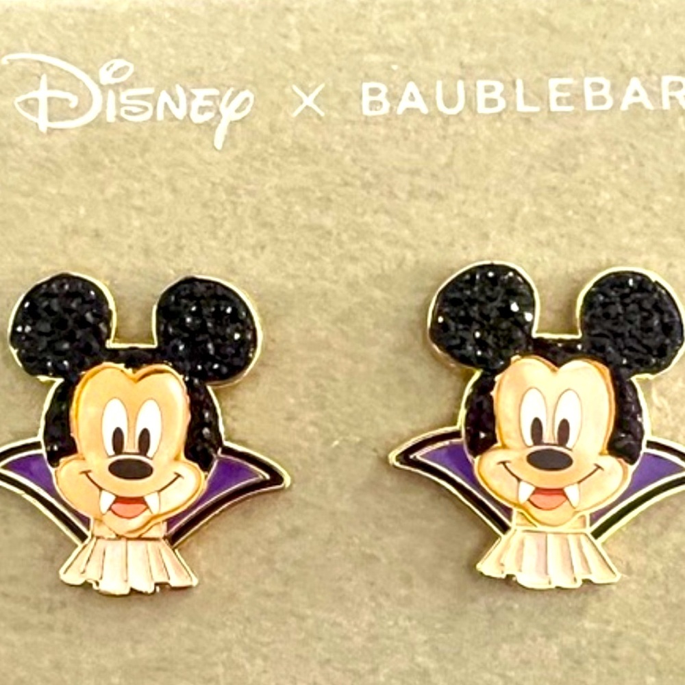 New Disney Mickey Mouse X Baublebar vampire earrings